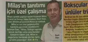 MİTSO BAŞKANI REŞİT ÖZER POSTA GAZETESİNİN BODRUM EKİNDE