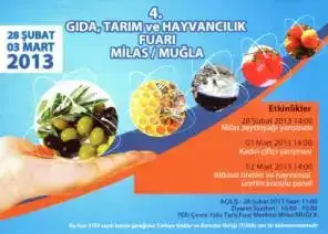 MİLAS 4. GIDA, TARIM VE HAYVANCILIK FUARI 28 ŞUBATTA