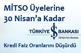 Türkiye İş Bankası, 30 Nisana Kadar Kredi Faiz Oranlarını Düşürdü