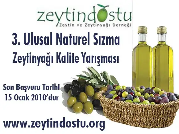 3. Ulusal Naturel Sızma Zeytinyağı Kalite Yarışması