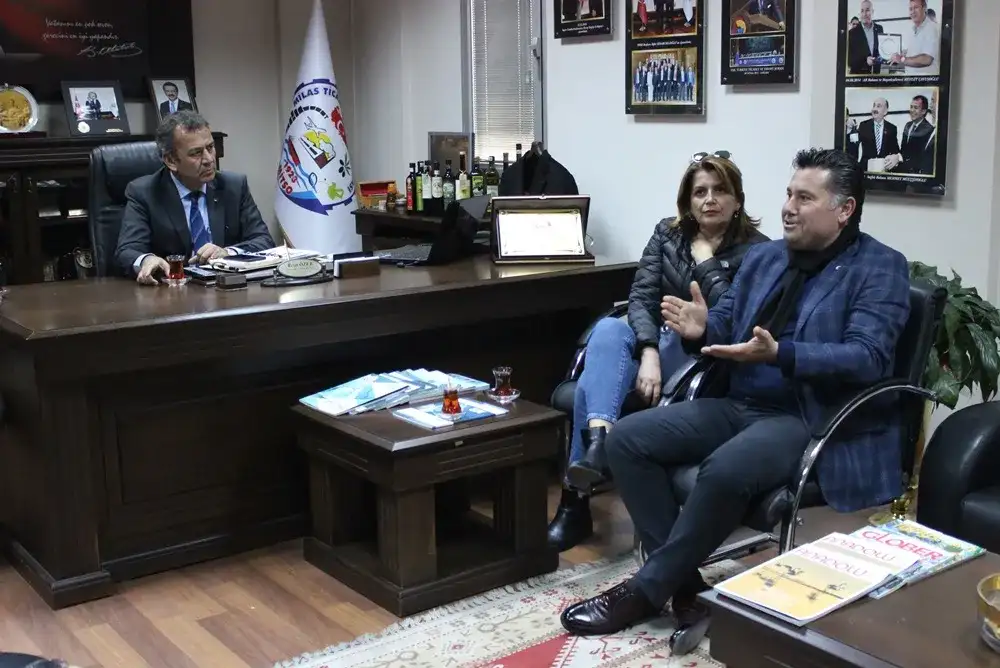 DP Muğla Büyükşehir Belediye Başkan Adayı Kocadon ile Milas Belediye Başkan adayı Serçek MİTSO'da... - 1