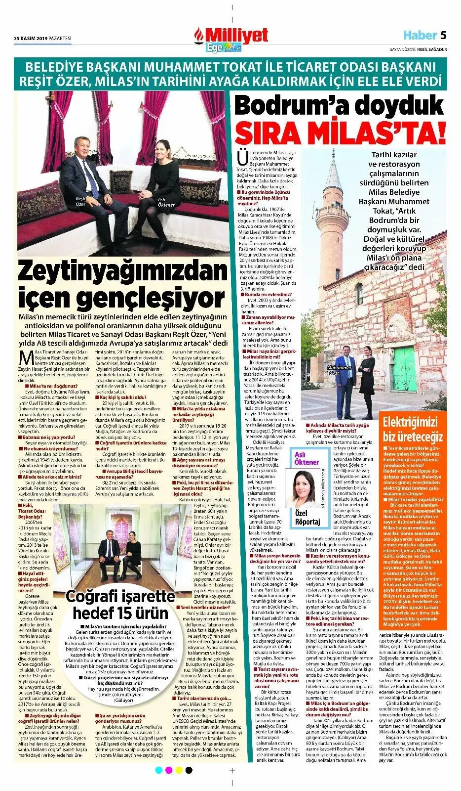 MİLAS, MİLLİYET EGE'DE BİR TAM SAYFA... - 2