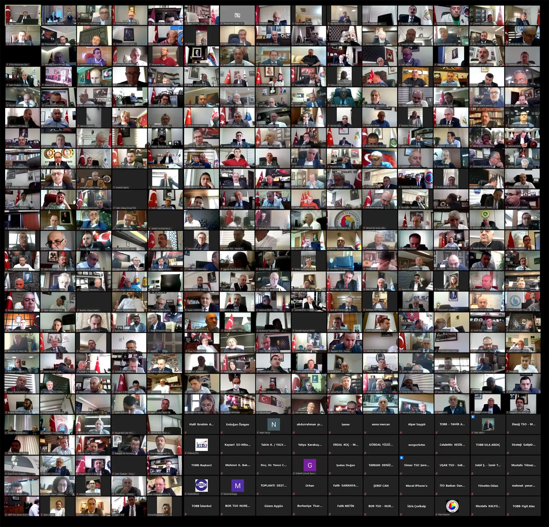 TARIM VE ORMAN BAKANI PAKDEMİRLİ VE TOBB BAŞKANI HİSARCIKLIOĞLU 365 ODA VE BORSA BAŞKANIYLA VİDEO KONFERANSTA BULUŞTU