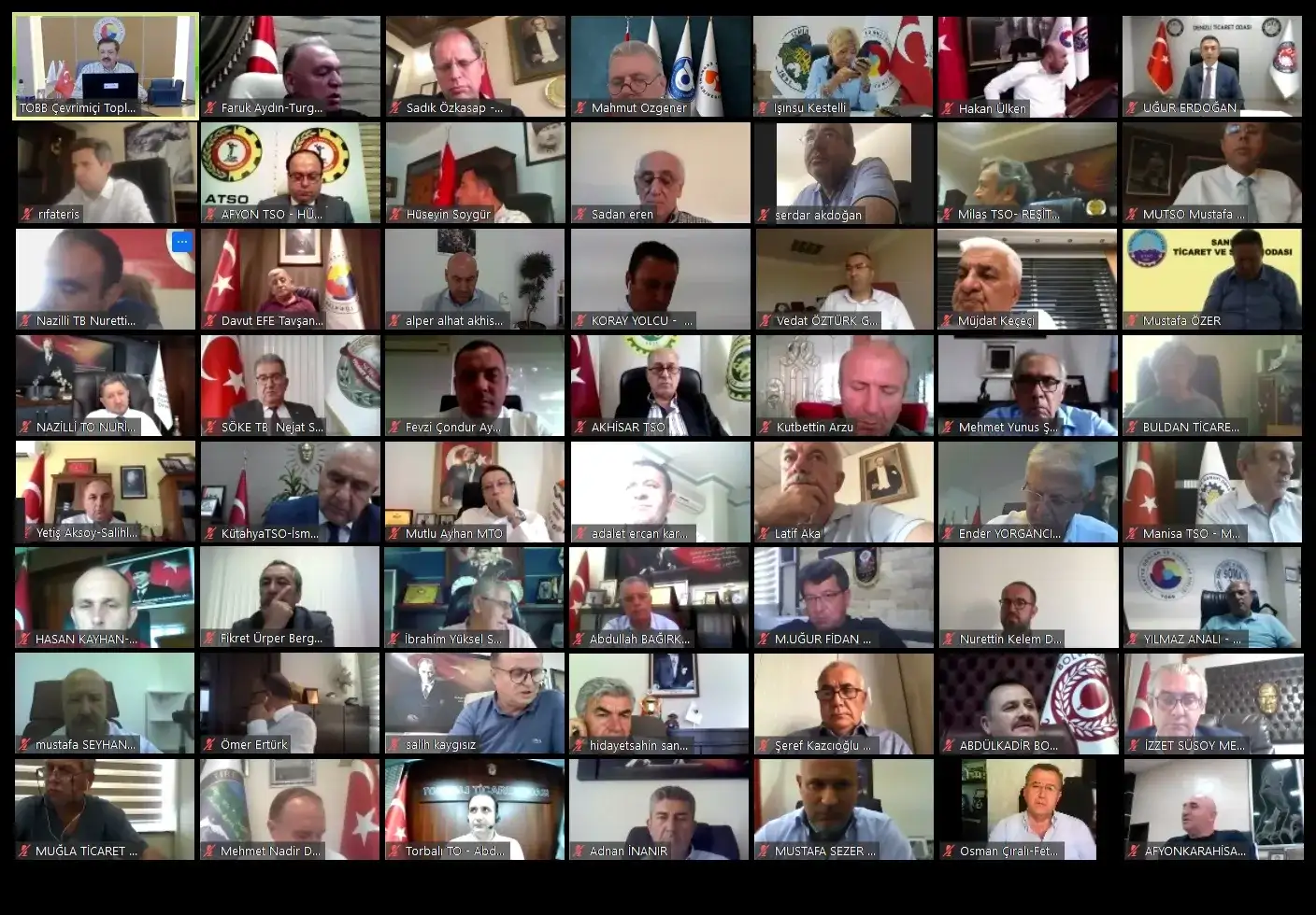 TOBB Başkanı Hisarcıklıoğlu'ndan Ege Bölgesinin oda ve borsa başkanlarına: "KORONAVİRÜS ÖNLEMLERİNİ TİTİZLİKLE UYGULAYIN" - 1