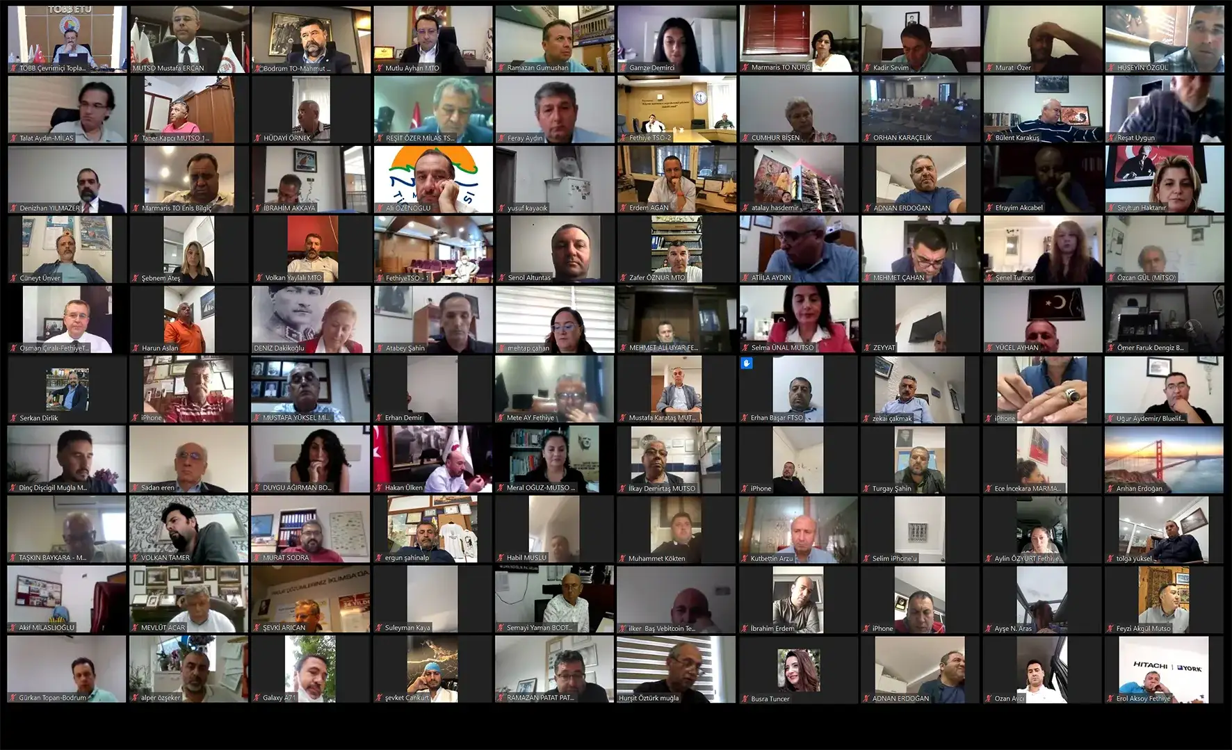 TOBB Başkanı Hisarcıklıoğlu Muğla Odaları ve Borsası ile ekranda buluştu:   "TALEPLERİNİZDEN 70 MADDELİK ÖNERİ SETİ HAZIRLAYIP CUMHURBAŞKANLIĞINA SUNDUK"