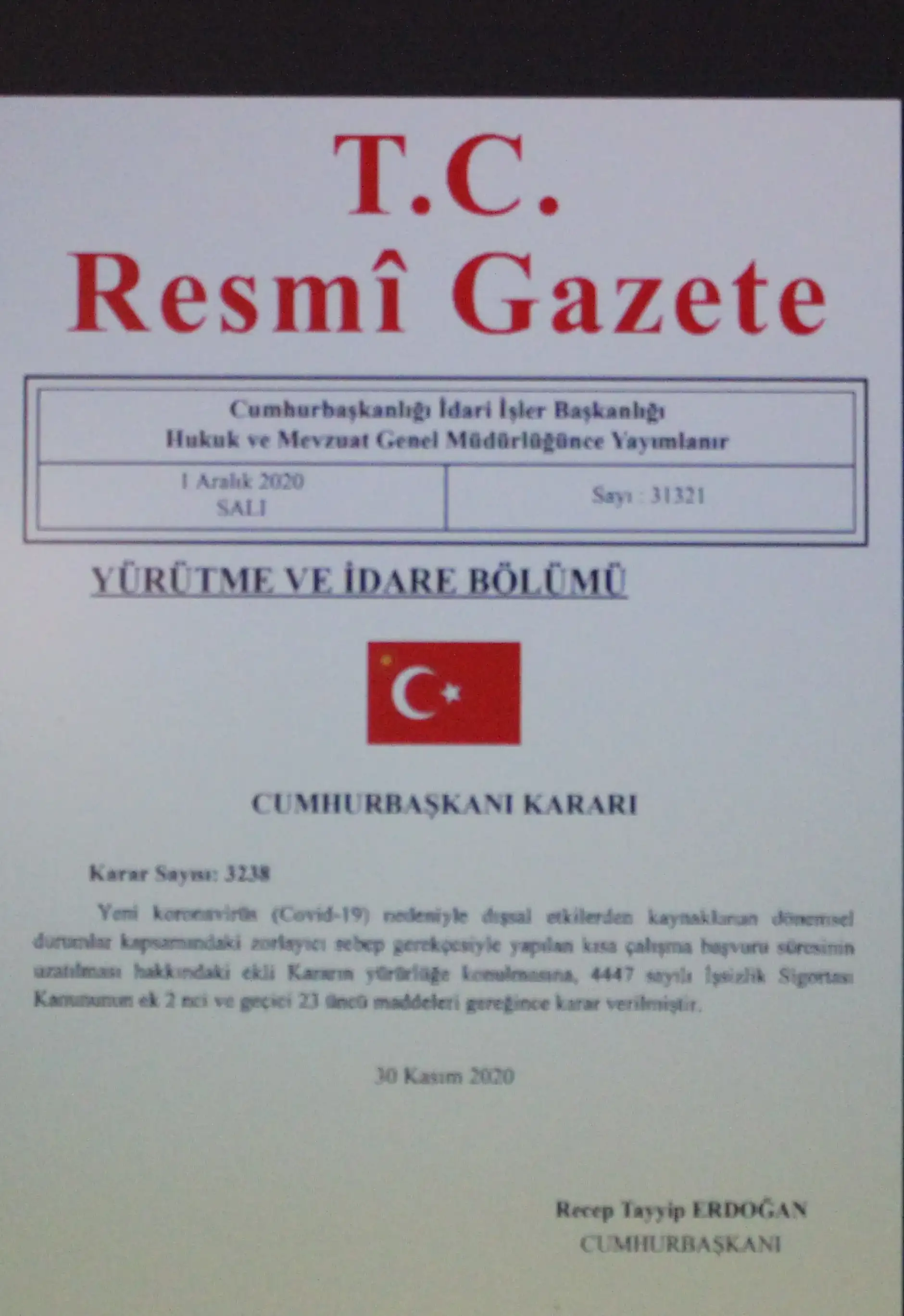 KISA ÇALIŞMA ÖDENEĞİNDEN YARARLANMAK İÇİN SÜRE UZATILDI - 2