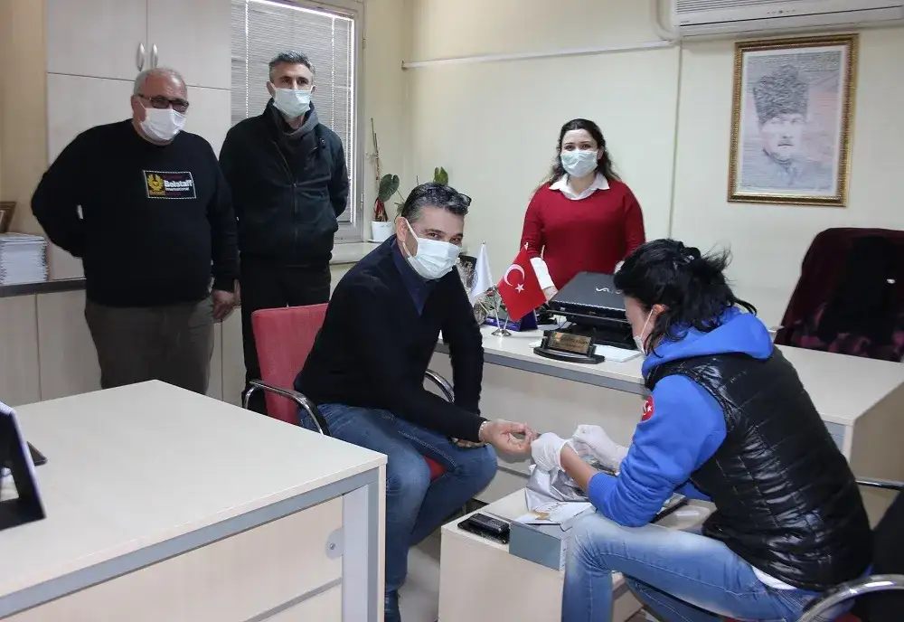 MİTSO'da tedbir elden bırakılmıyor... ÇALIŞANLARIN KORONAVİRÜS KAN TESTLERİ TEMİZ ÇIKTI - 1