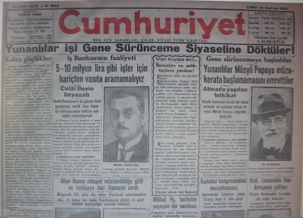 Türkiye İş Bankası'ndan MİTSO'ya çok özel bir armağan: İŞ BANKASI MİLAS ŞUBESİNİN KURULUŞUNU VEREN CUMHURİYET GAZETESİ