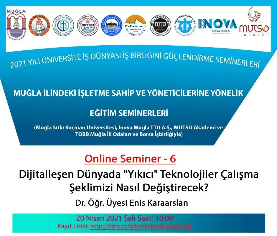 Sorunun cevabını merak eden işletme sahipleri ile yöneticileri ekran başına: “YIKICI TEKNOLOJİLER ÇALIŞMA ŞEKLİMİZİ NASIL DEĞİŞTİRECEK?”
