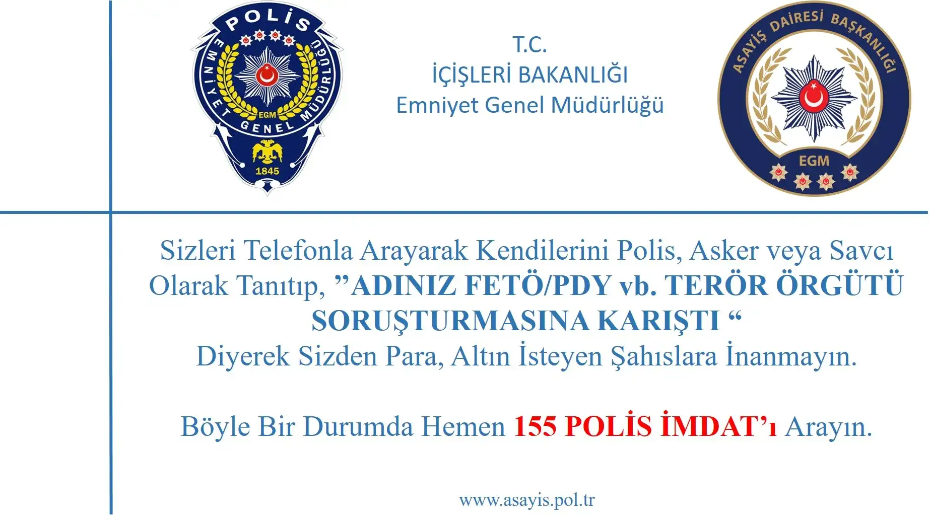 T.C. İÇİŞLERİ BAKANLIĞI EMNİYET GENEL MÜDÜRLÜĞÜ