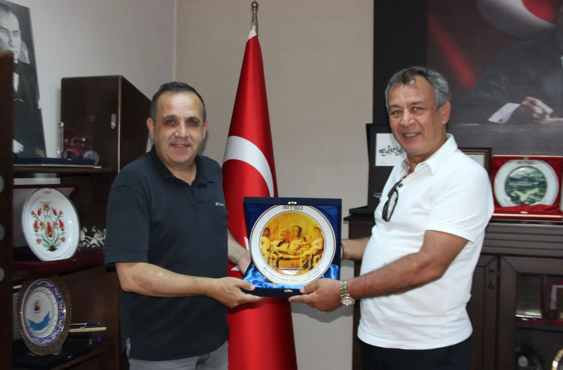 Bolu Ticaret ve Sanayi Odası Başkanı Türker Ateş MİTSO'da... TANITM İÇİN MİLAS'IN HEKATOMNOS ANITMEZARI, BOLU'NUN ARTEMİSİA BÜSTÜ VAR