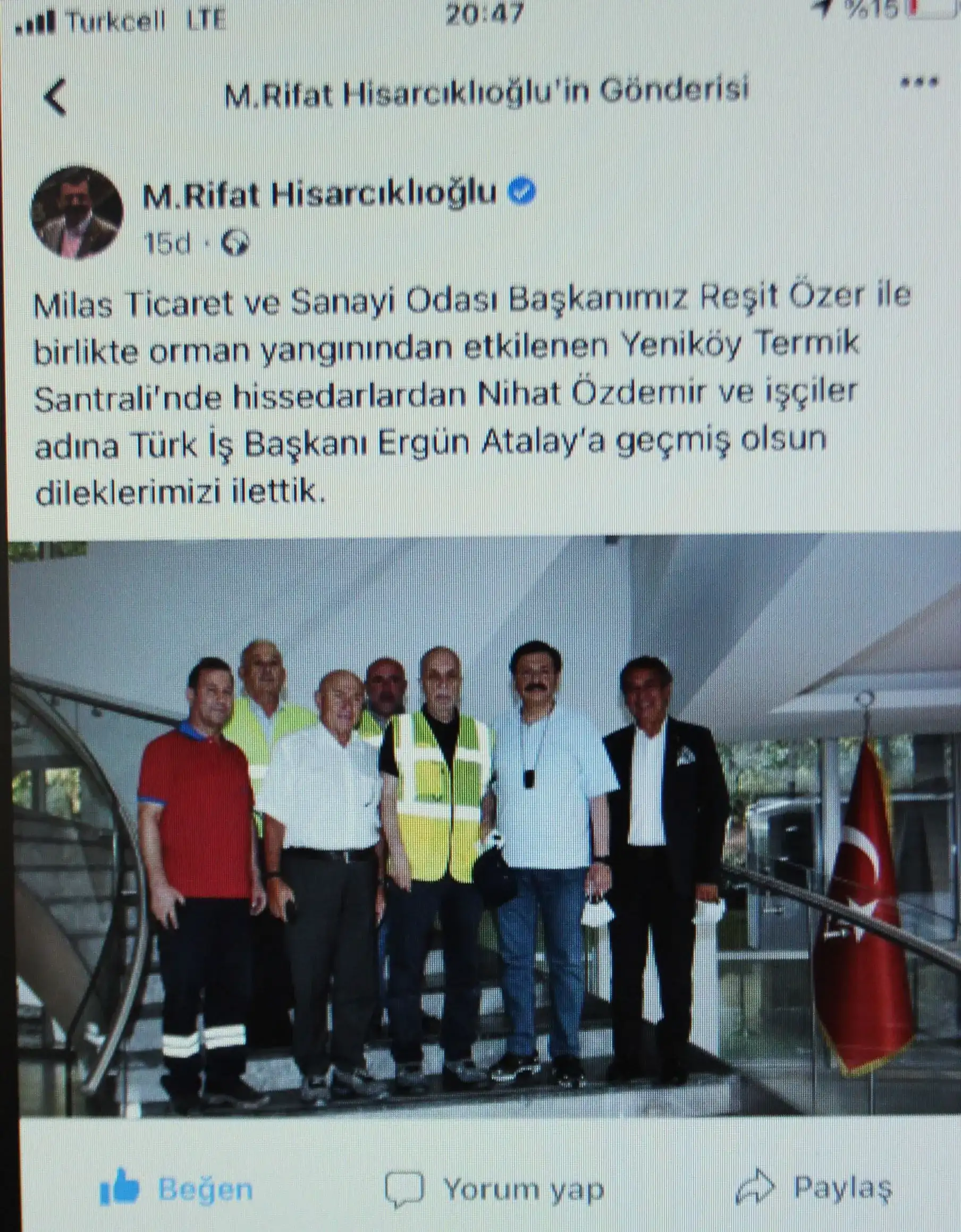 TOBB BAŞKANI HİSARCIKLIOĞLU PAYLAŞTI: REŞİT ÖZER İLE BİRLİKTE... - 1