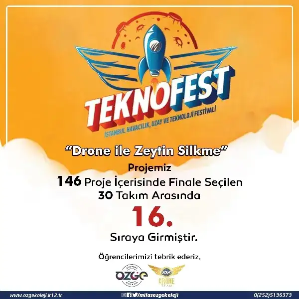 MİTSO TEKNOFEST'TE 146 PROJE ARASINDA 16. OLAN ÖZGE KOLEJİ'Nİ KUTLADI: "BAŞARDINIZLA GURUR DUYDUK" - 1