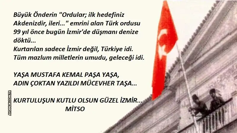 KURTULUŞUN KUTLU OLSUN GÜZEL İZMİR