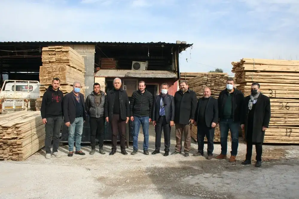 MİTSO üyeleriyle birlikte... ANADOLU KERESTE İŞYERİNDE...