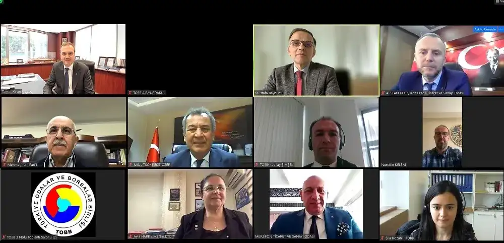 TOBB'NİN DIŞ İLİŞKİLER KOMİSYONU SANAL ORTAMDA TOPLANDI