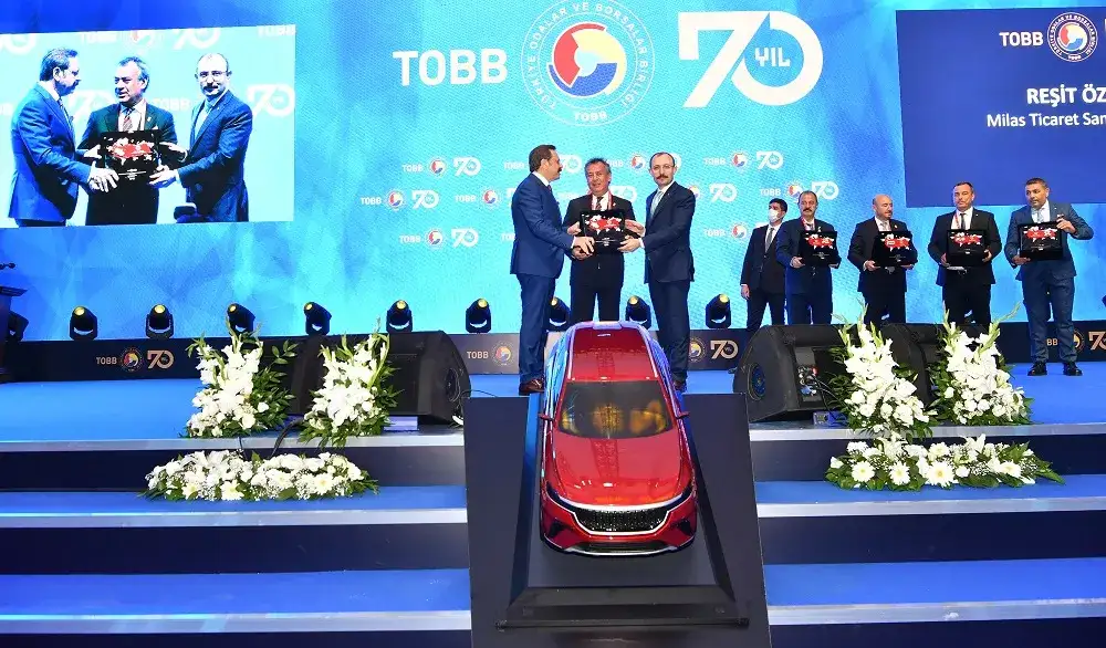 TOBB'nin 70. yılı kutlandı... MİLAS ZEYTİNYAĞINA AB COĞRAFİ İŞARETİ İÇİN TOBB'DEN MİTSO'YA TEŞEKKÜR PLAKETİ