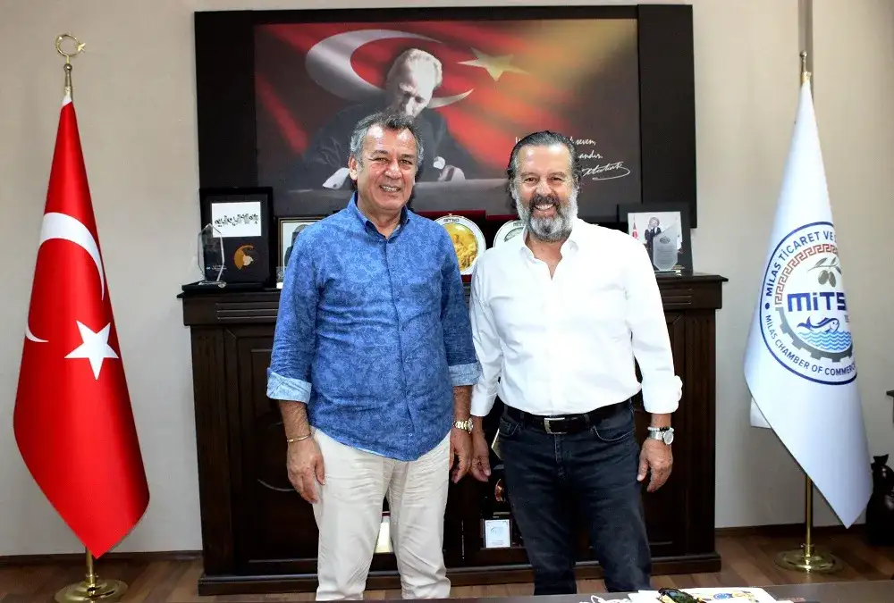 Denizbank Milas Şubesi eski müdürü İsmet Aloğlu MİTSO'da: MÜDÜRLÜK BİTSE DE MİTSO İLE DOSTLUK DEVAM EDER... - 1