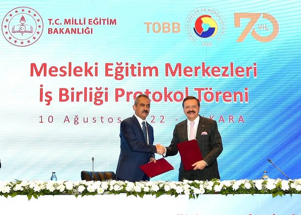 TOBB, Milli Eğitim Bakanlığı ile protokol imzaladı: "ŞİRKETLER MESLEKİ EĞİTİM MERKEZLERİNDEN DAHA FAZLA ÖĞRENCİ ALSIN" - 1