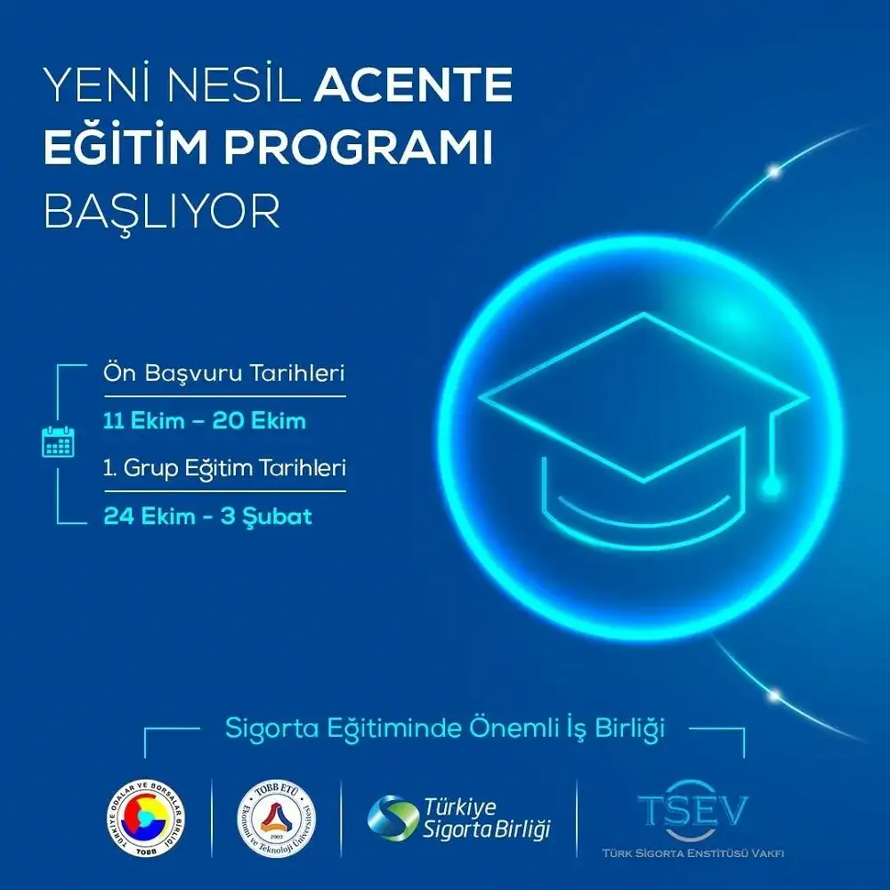 TOBB - Türkiye Sigorta Birliği ve TESEV işbirliğinde düzenleniyor: SİGORTACILAR VE ÇALIŞANLARINA YÖNELİK YENİ NESİL ACENTE EĞİTİMİ YAPILACAK