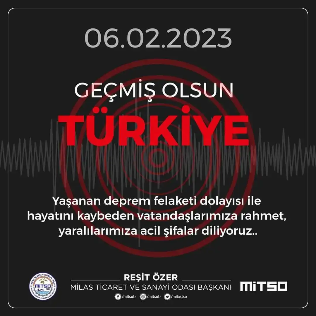 GEÇMİŞ OLSUN TÜRKİYE...