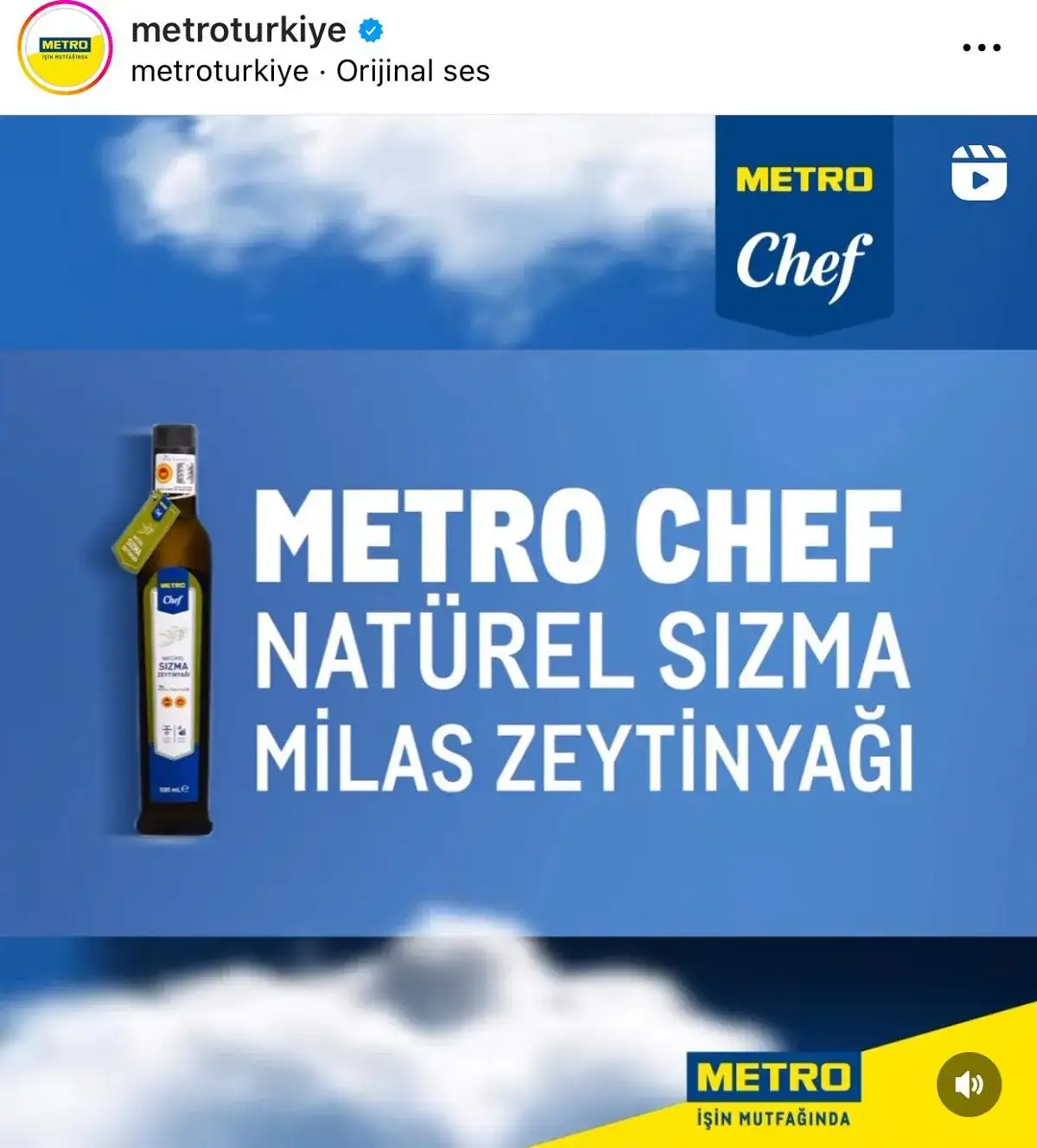 METRO, Milas zeytinyağını tanıtıyor: METRO CHEF NATÜREL SIZMA MİLAS ZEYTİNYAĞI!
