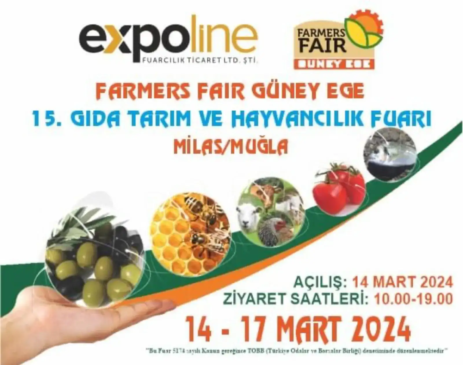 15. GIDA TARIM VE HAYVANCILIK FUARI 14 MART PERŞEMBE GÜNÜ BAŞLIYOR.