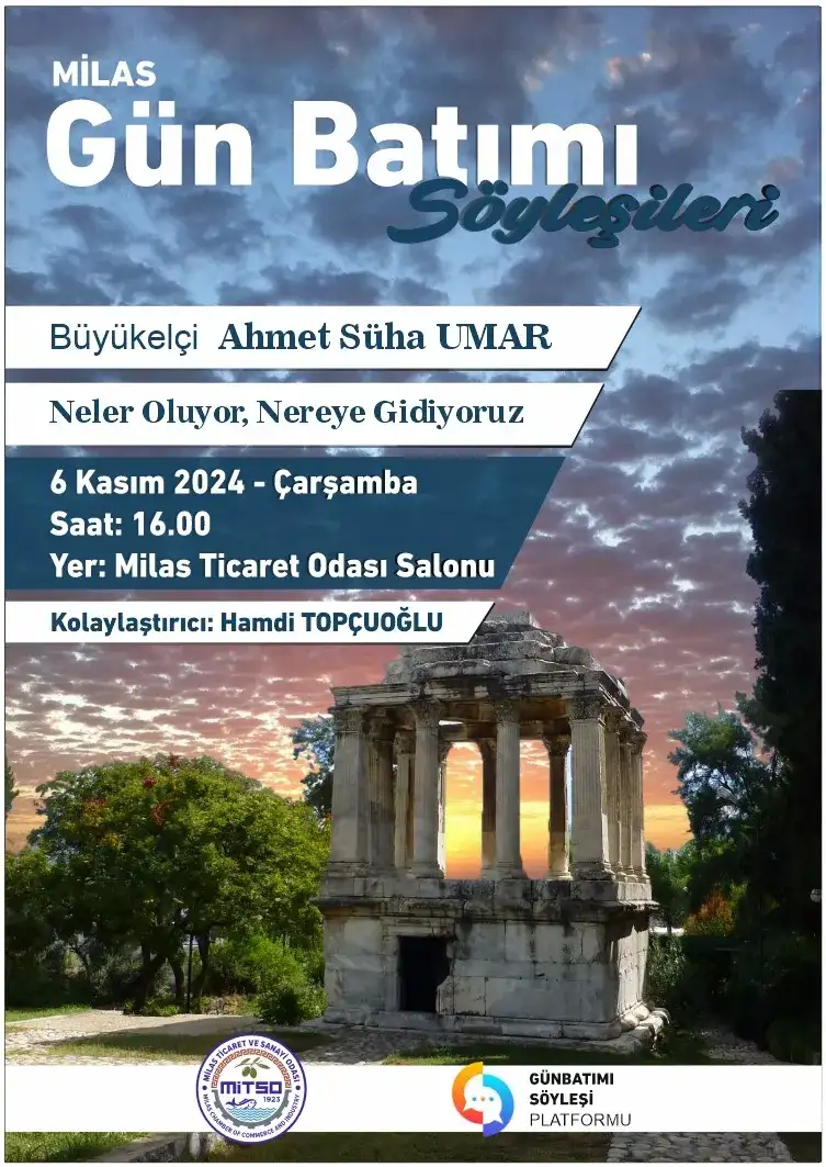 6 KASIM ÇARŞAMBA SAAT 16.00 DA MİLAS TİCARET VE SANAYİ ODASINDA