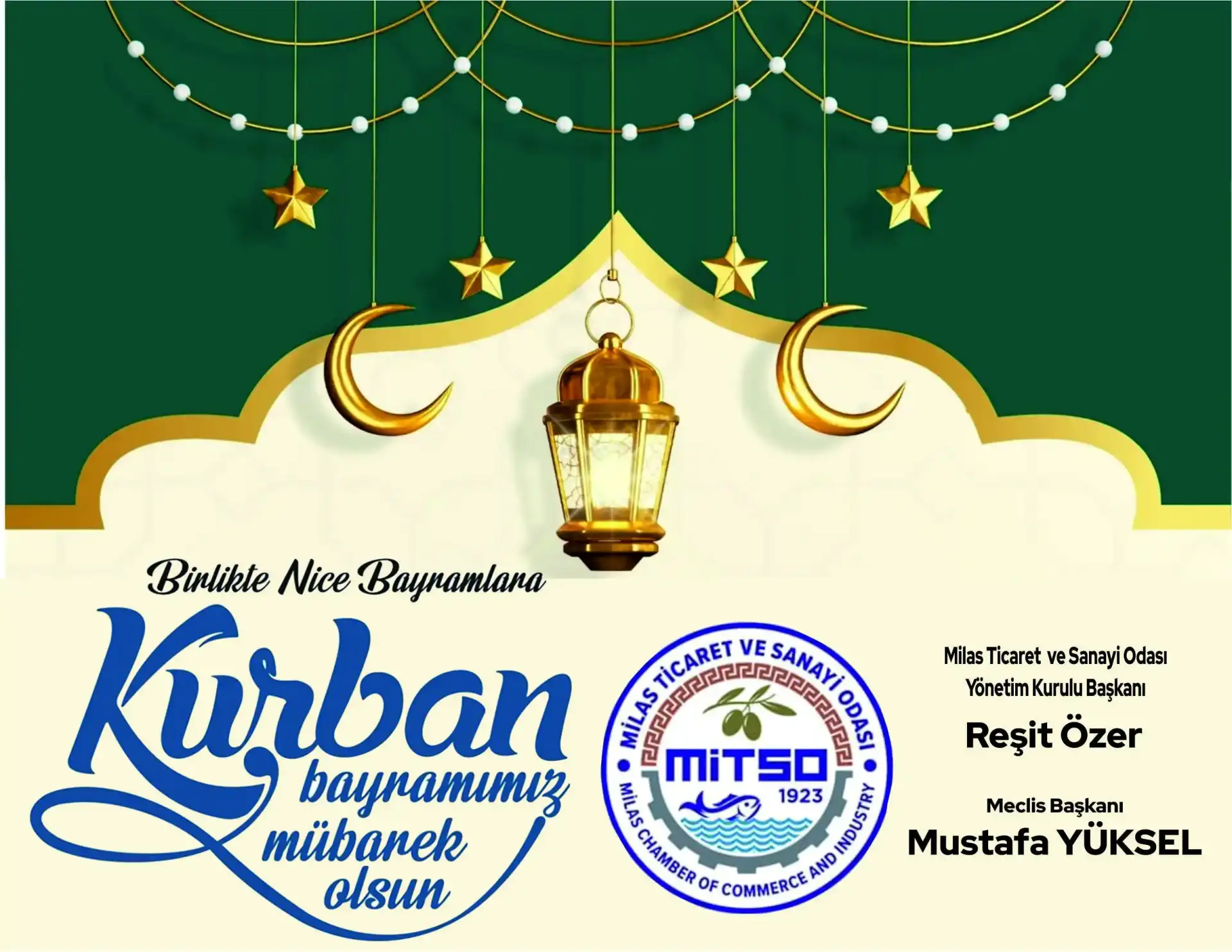 We wish that Eid al-Adha, which reinforces our unity and solidarity and where sharing finds meaning, brings health, peace, and happiness to you, your family, and our entire nation. Have a blessed Eid al-Adha.