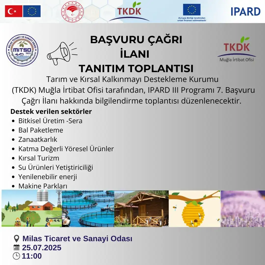 IPARD III Tanıtım Toplantısı MİTSO’da Yapılacak