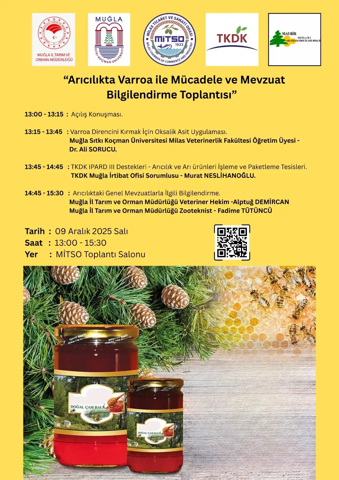 ARICILIKTA VARROA İLE MÜCADELE VE MEVZUAT TOPLANTISI MİTSO’DA GERÇEKLEŞTİRİLECEK