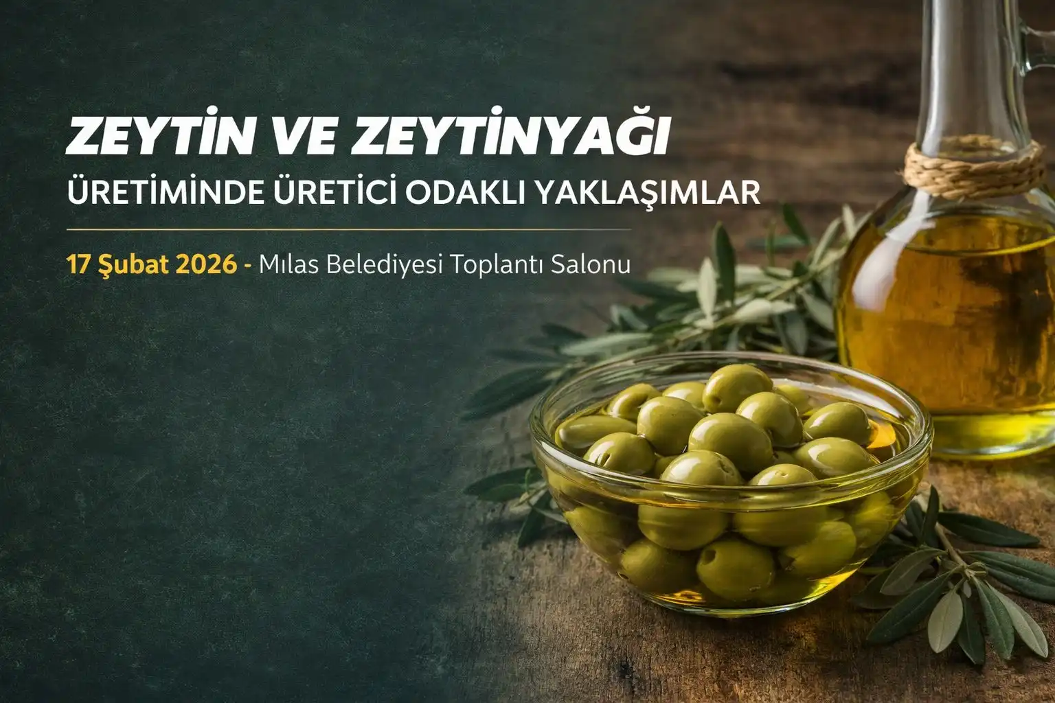 Zeytin ve Zeytinyağı Üretiminde Üretici Odaklı Yaklaşımlar Milas’ta Ele Alınacak