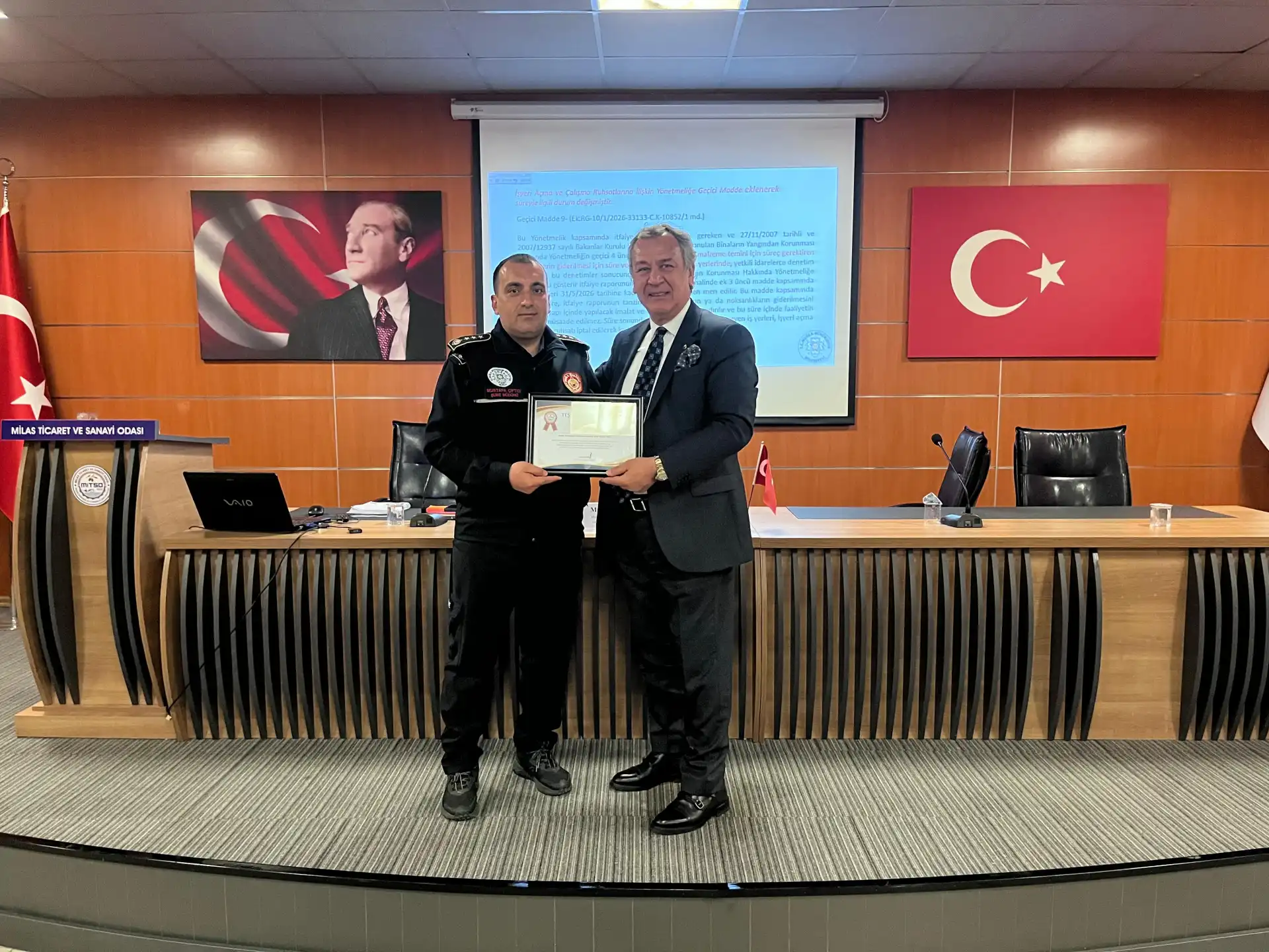 MİTSO’DA YANGIN GÜVENLİĞİ VE RUHSAT YÖNETMELİĞİ BİLGİLENDİRME TOPLANTISINA YOĞUN İLGİ - 1