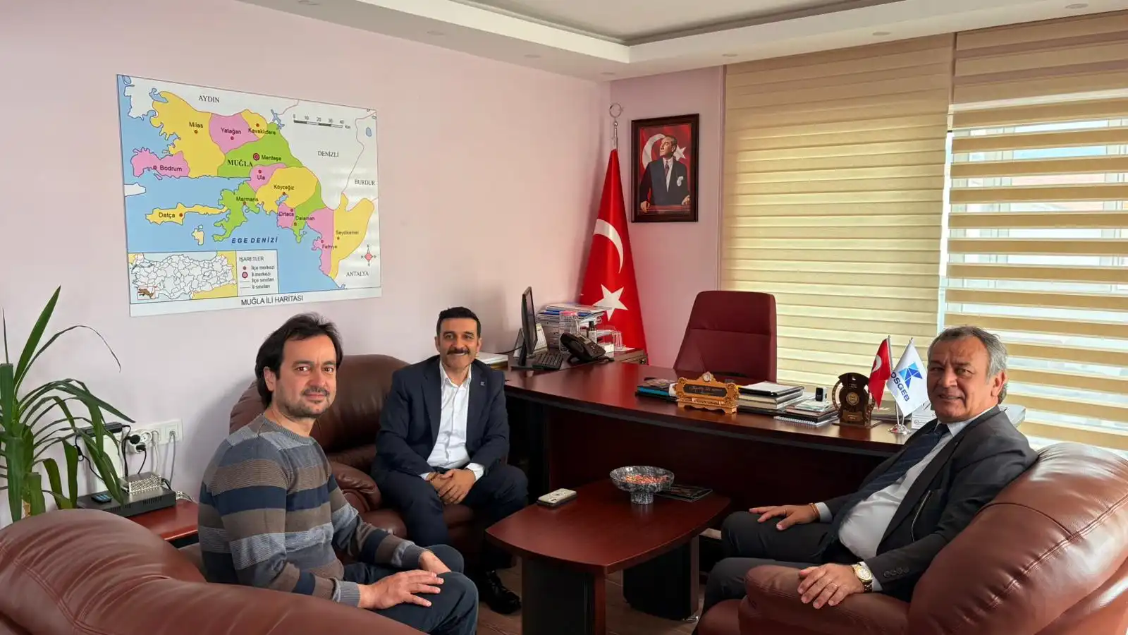 Visit by MİTSO President Reşit Özer to KOSGEB Muğla Provincial Director Bayram Ali Kukuş - 1