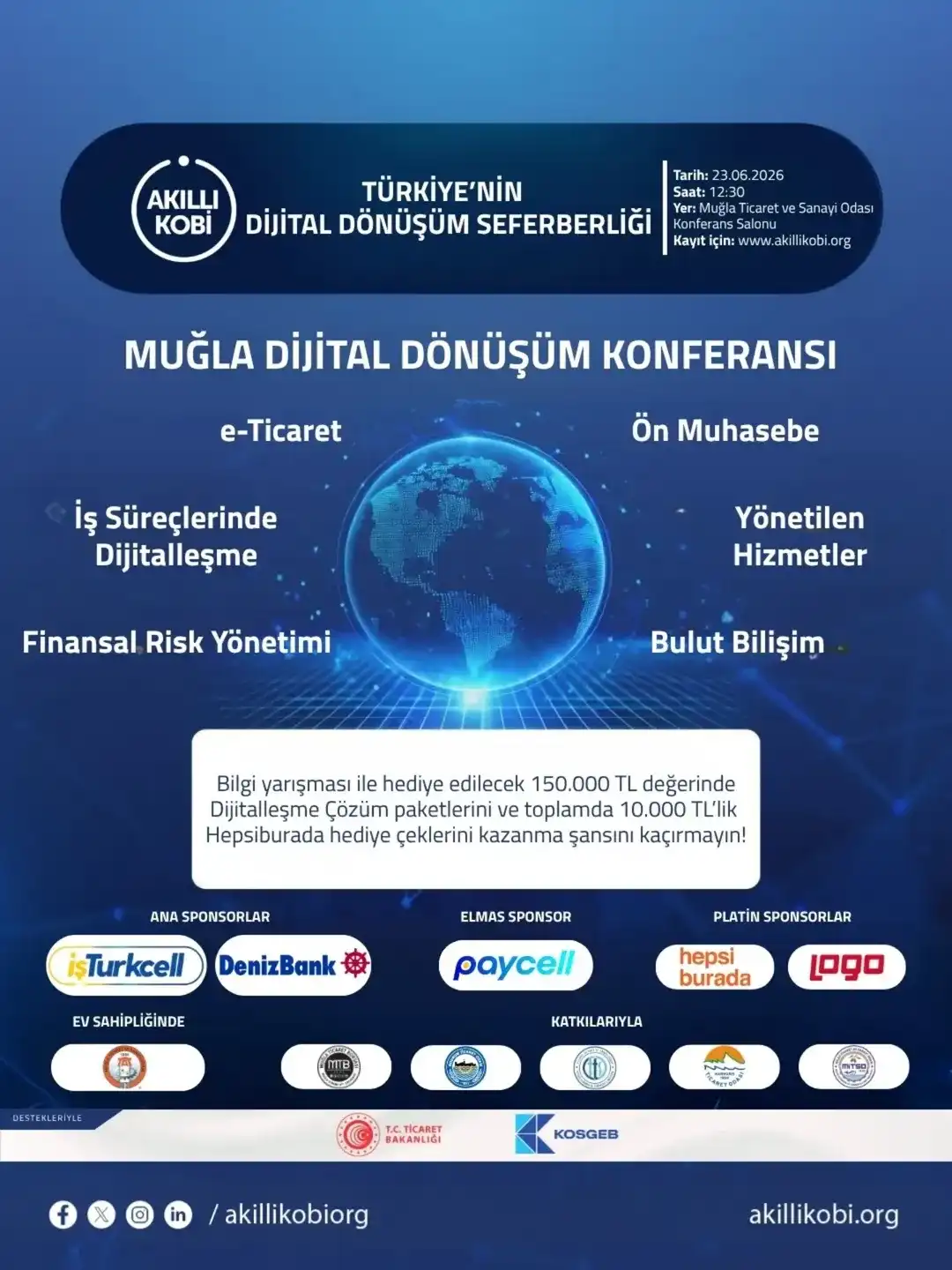 AKILLI KOBİ MUĞLA DİJİTAL DÖNÜŞÜM KONFERANSI’NA DAVET