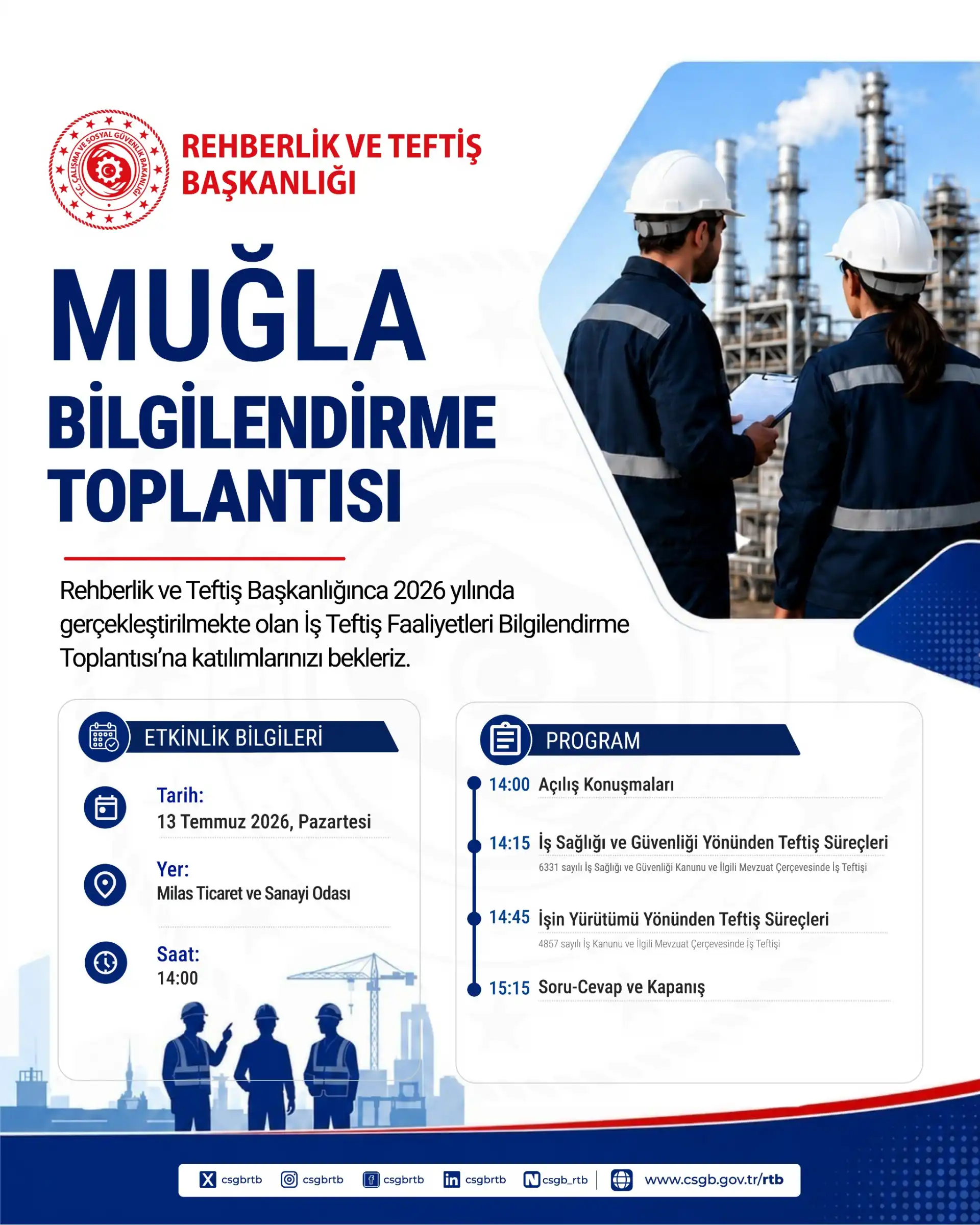MİTSO'DA İŞ TEFTİŞ FAALİYETLERİ BİLGİLENDİRME TOPLANTISI DÜZENLENECEK